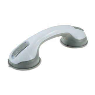 a white and grey suction handle