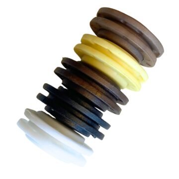 Set of 5 Button Magnets (black, white, brown, grey, beige)